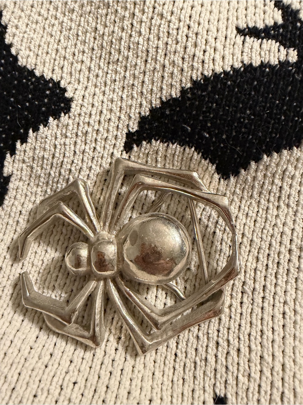 Silver Spider belt buckle